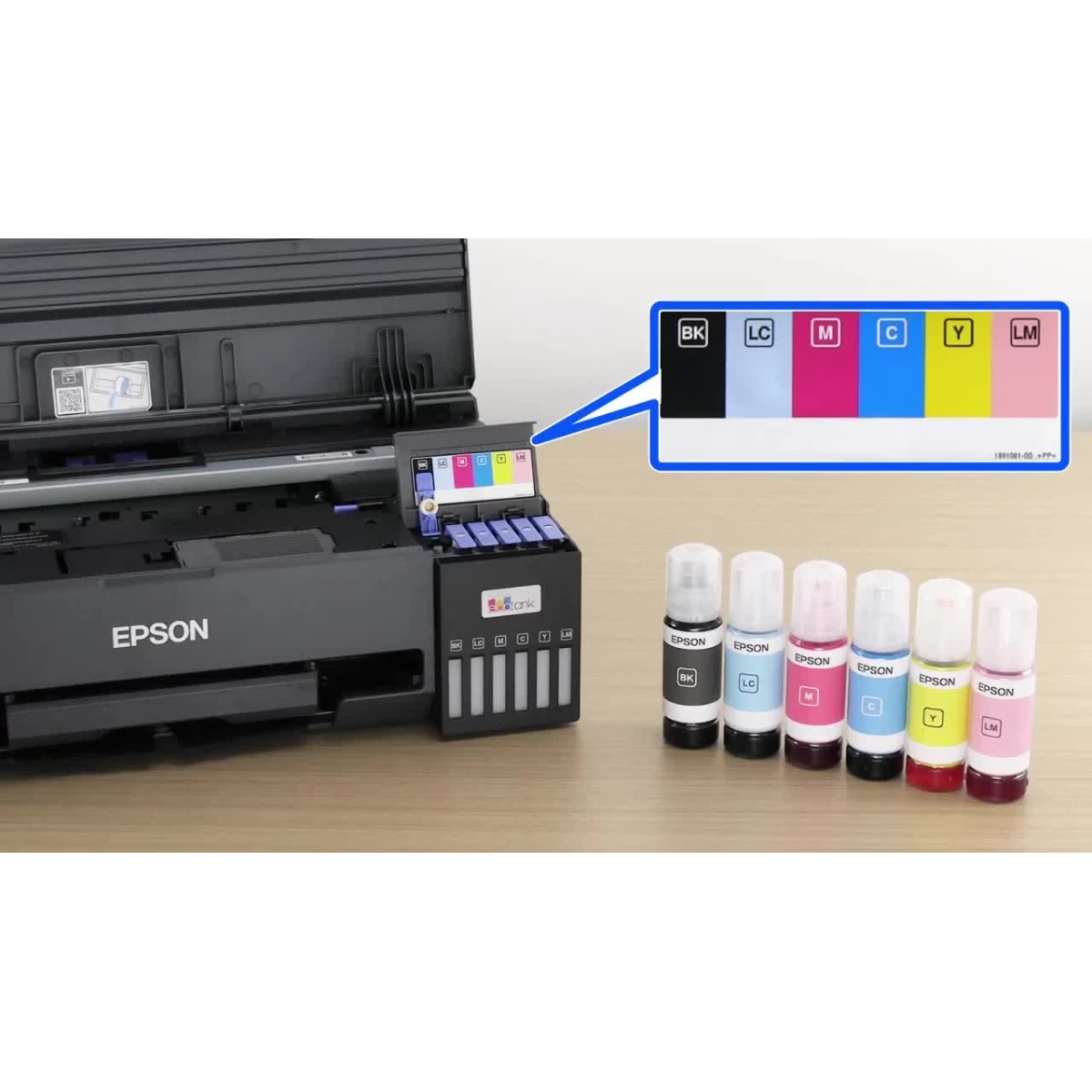 EPSON EcoTank L18050 Ink Printer, 6 Color Dye Based Inks, A3+ Borderless Photo Printing, Print Speed Appx 27 sec* (4R) / 65 sec* (A4), CD/DVD/PVC/ID Card Printing, WiFi Direct, Black - الصورة 5