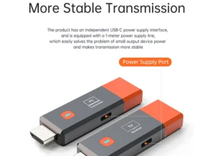 Wireless HDMI Transmitter and Receiver, Portable 1080P@60Hz HD HDMI Wireless Extender, Plug and Play, Support 50M/165FT, 2.4/5.8GHz for PC/Laptop/Camera/HDTV/Projector/TV Box.