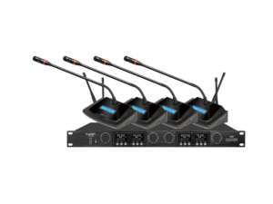 AISP WM-6214 4 Channel UHF Wireless Conference Microphone
